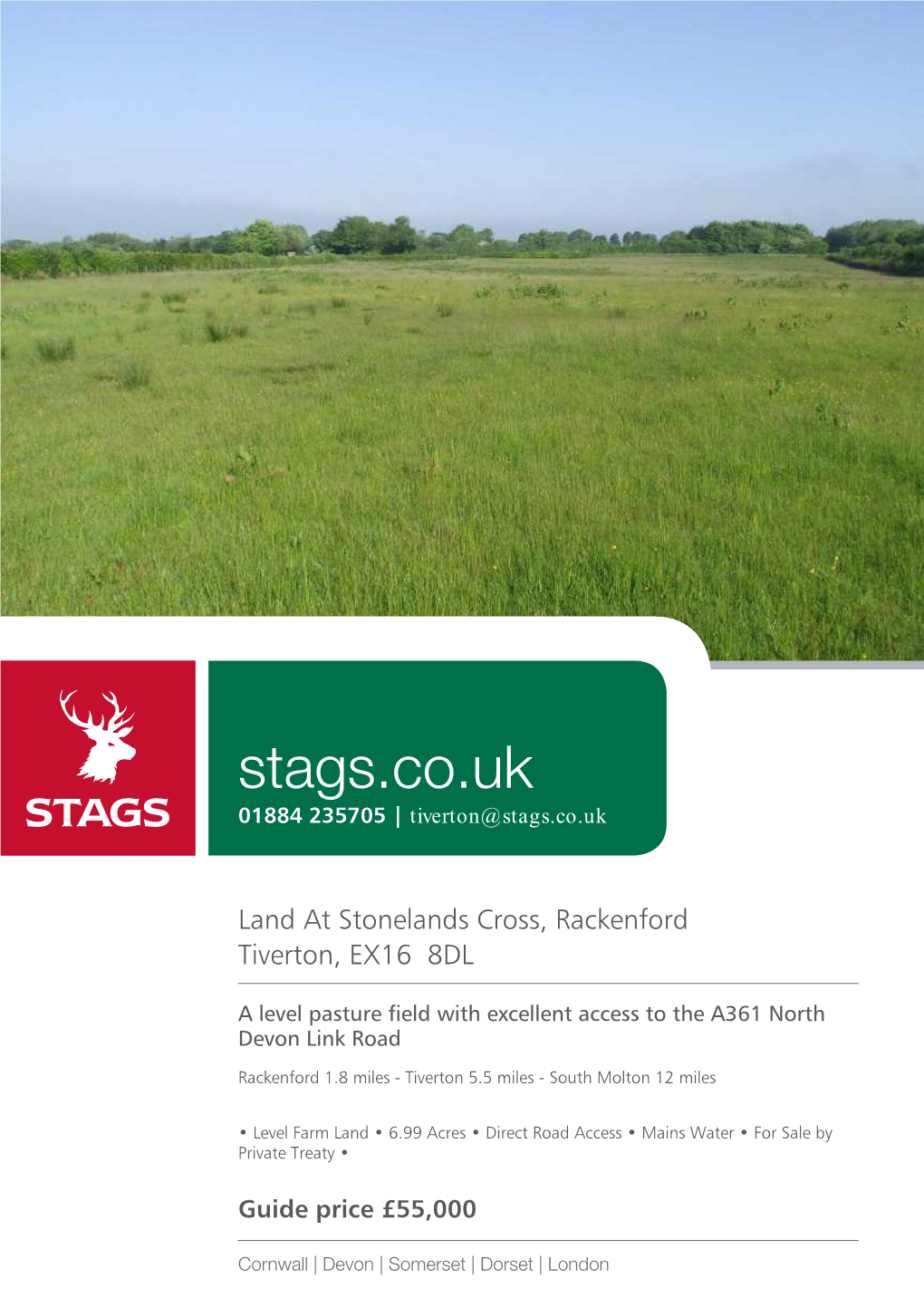 Land at Stonelands Cross, Rackenford Tiverton, EX16 8DL