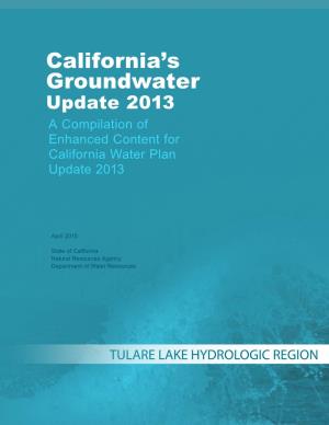 California's Groundwater Update 2013: a Compilation of Enhanced Content for California Water Plan Update 2013
