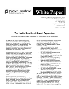 Benefits of Sexual Expression