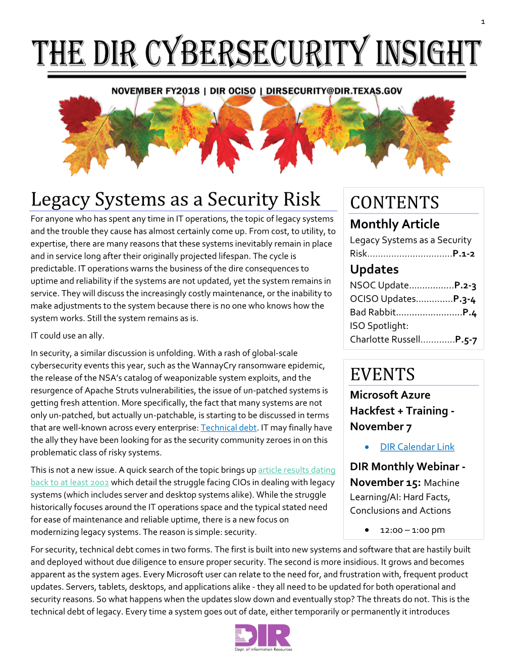 Legacy Systems As a Security Risk