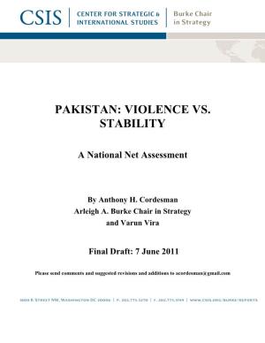 Pakistan: Violence Vs