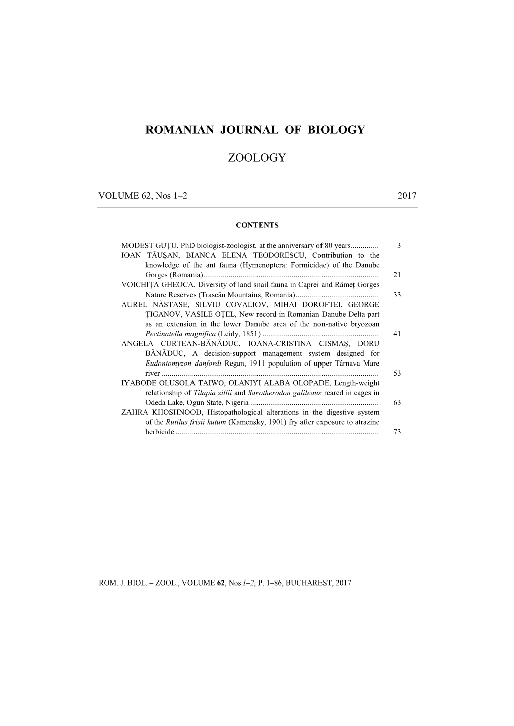 Romanian Journal of Biology1