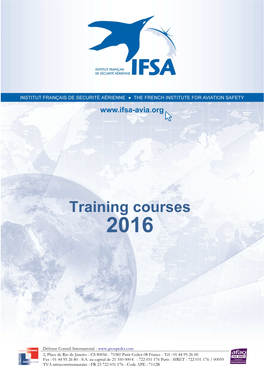 Training Courses 2016
