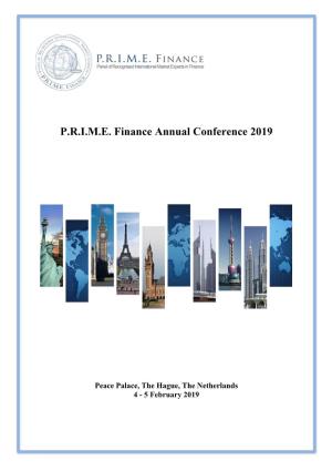 P.R.I.M.E. Finance Annual Conference 2019