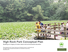 High Rock Park Conceptual Plan Building on a Legacy of Urban Nature and Environmental Education