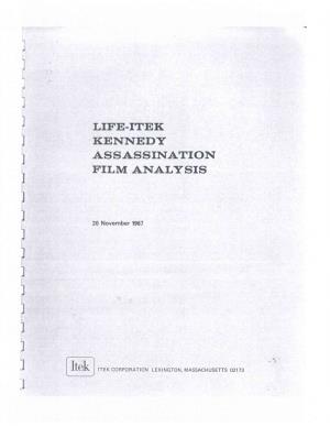 Life-Itek Kennedy Assassination Film Analysis