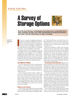 A Survey of Storage Options