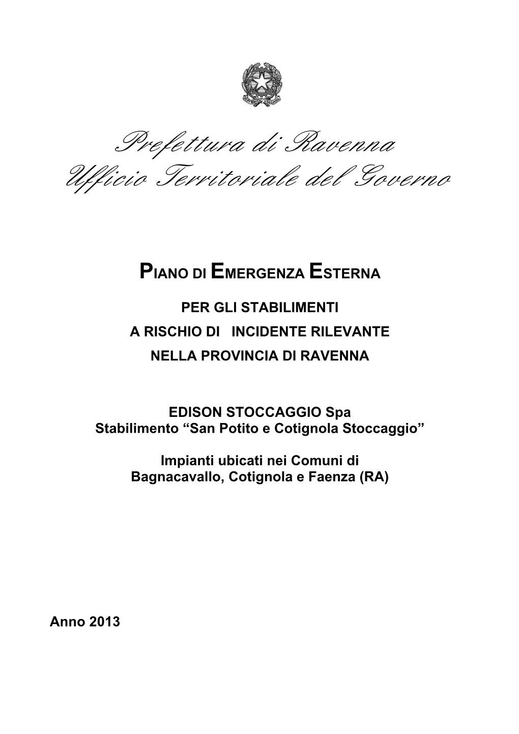 Prefettura Di Ravenna Ufficio Territoriale Del Governo