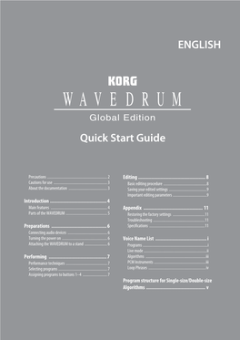 WAVEDRUM Global Edition Quick Start Guide