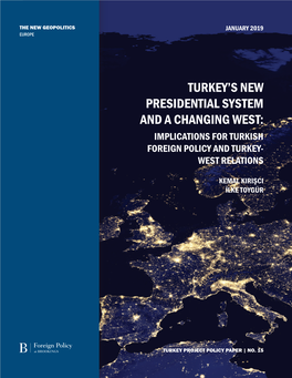 Turkey's New Presidential System and a Changing