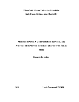 Mansfield Park: a Confrontation Between Jane Austen's and Patricia
