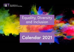 Calendar 2021 Employee Diversity and Inclusion