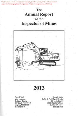 Terry O'neil Mine Inspector St. Louis County 307 South First Street Virginia, MN 55792 218-7 42-9841 Joseph Austin Safety &