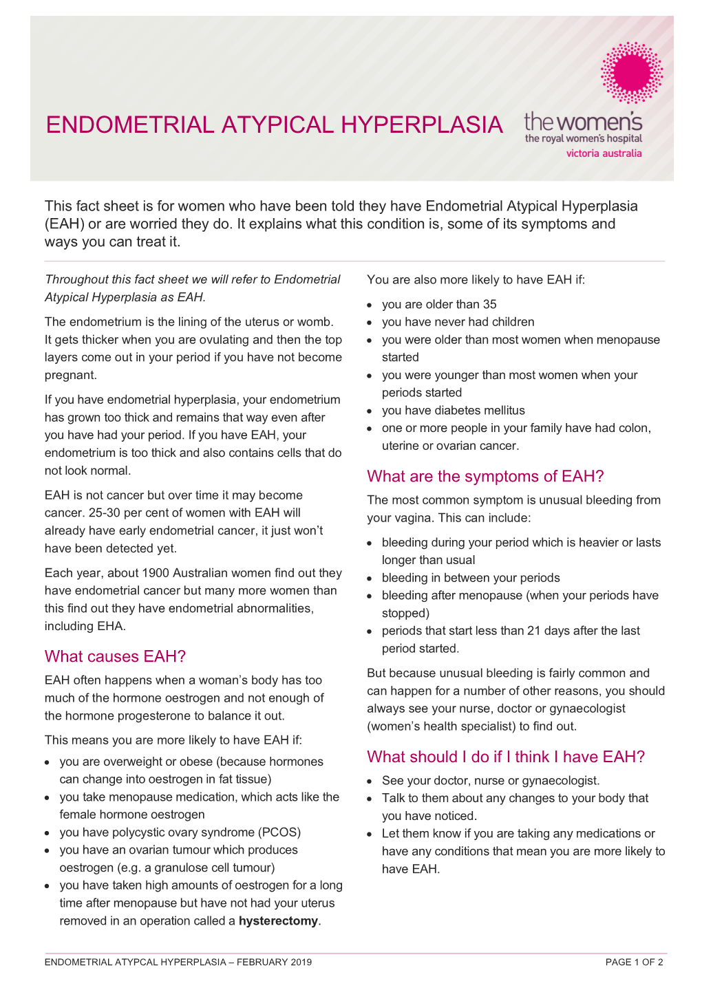 Endometrial Atypical Hyperplasia - DocsLib