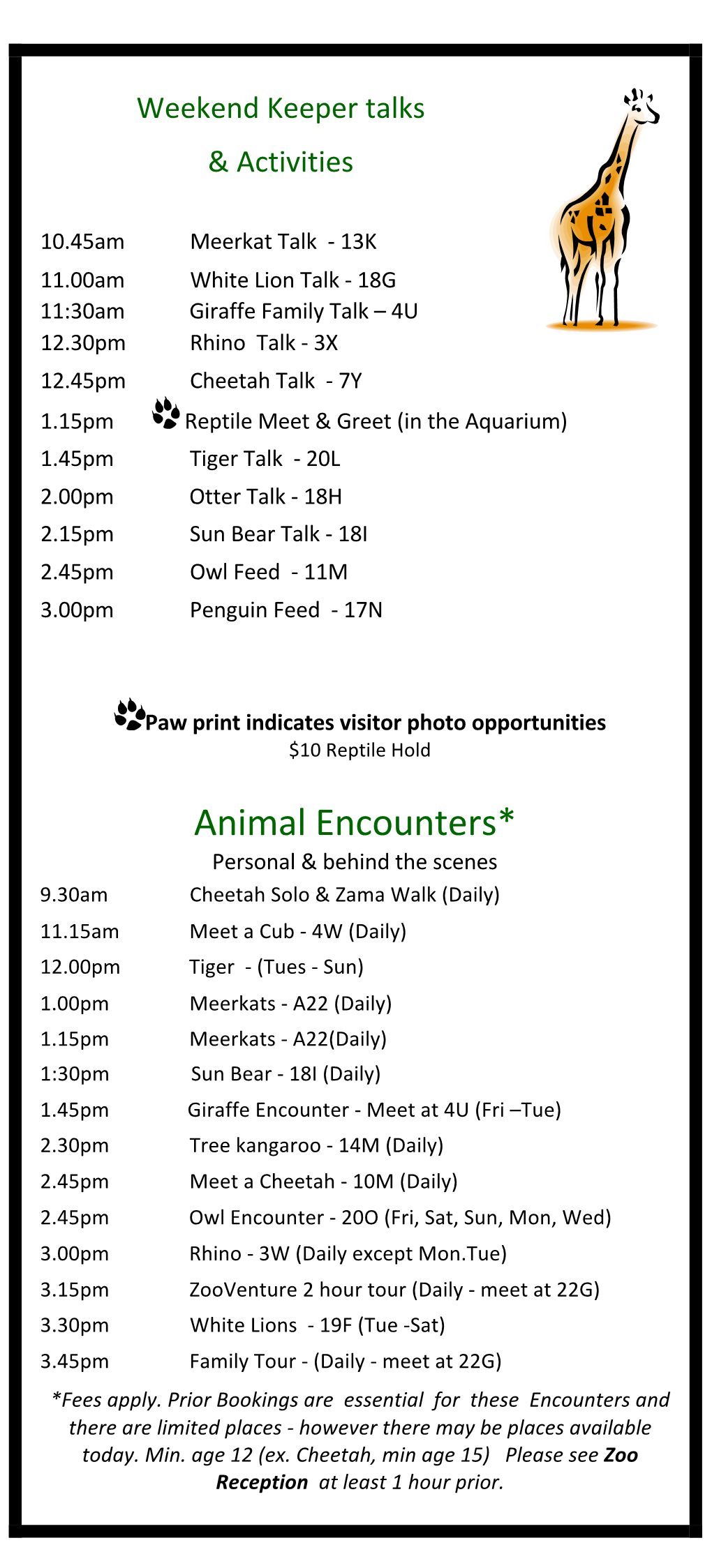 Animal Encounters*