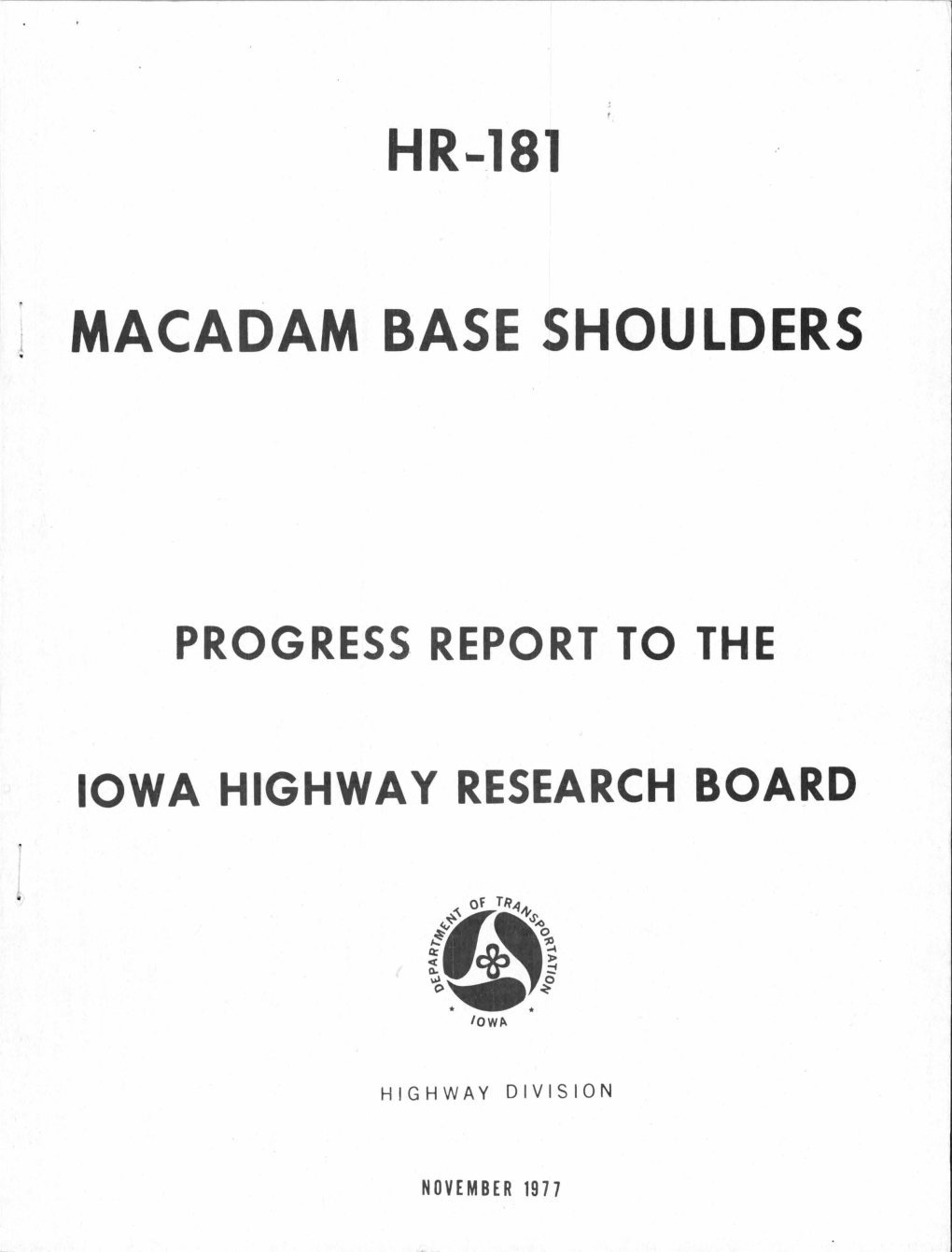 Macadam Base Shoulders