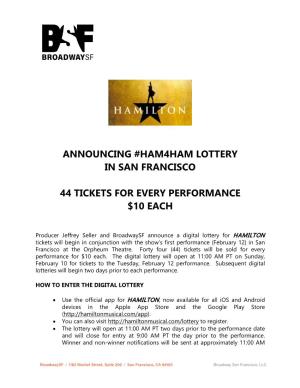 HAMILTON Lottery