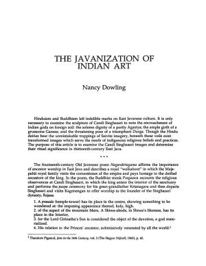 The Javanization of Indian Art