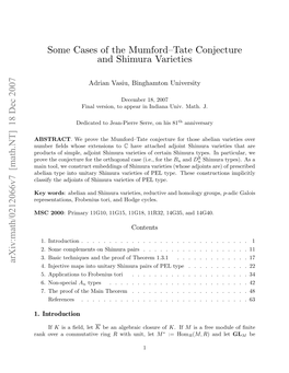 Arxiv:Math/0212066V7 [Math.NT] 18 Dec 2007 Akoe Omttv Ring Commutative a Over Rank E Words Type