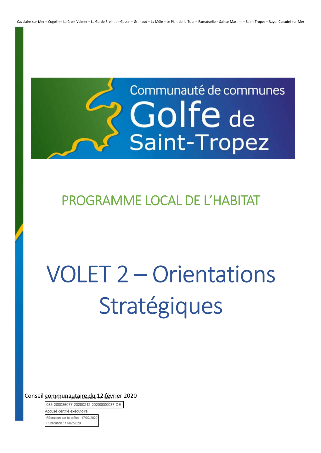 VOLET 2 – Orientations Stratégiques