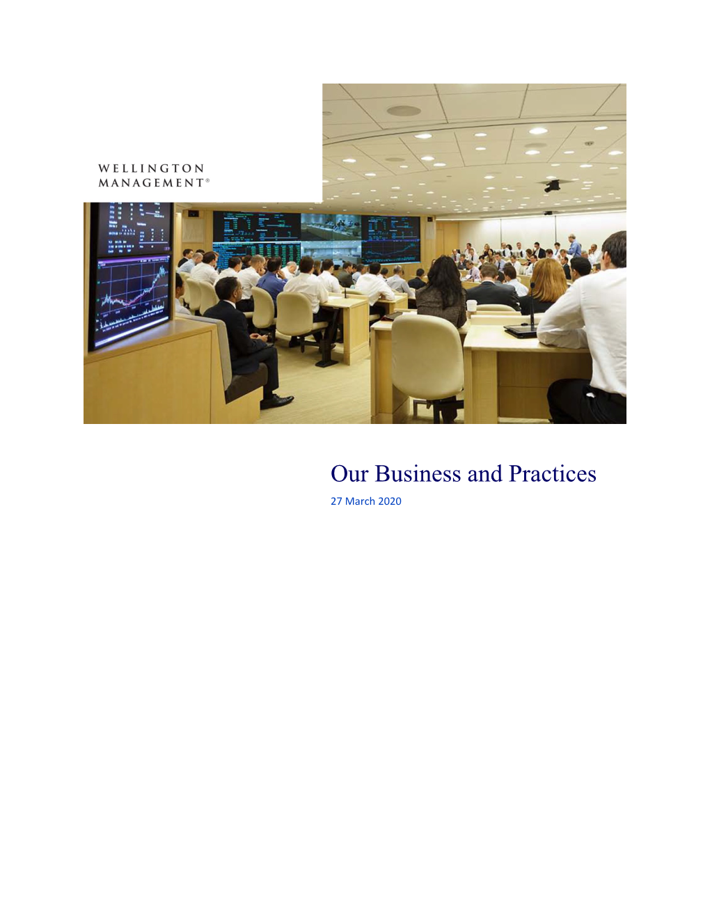 Our Business and Practices 27 March 2020
