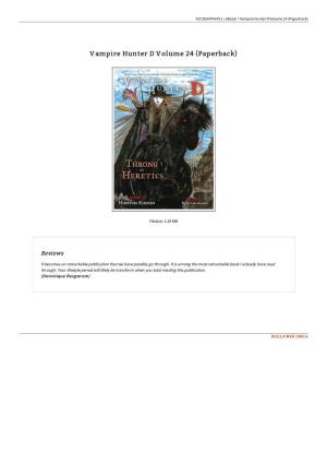 Download PDF &lt; Vampire Hunter D Volume 24 (Paperback