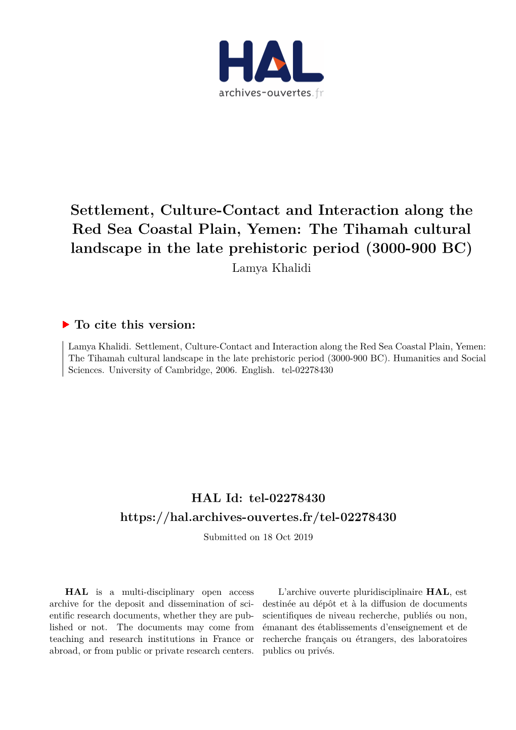 Settlement, Culture-Contact and Interaction Along the Red