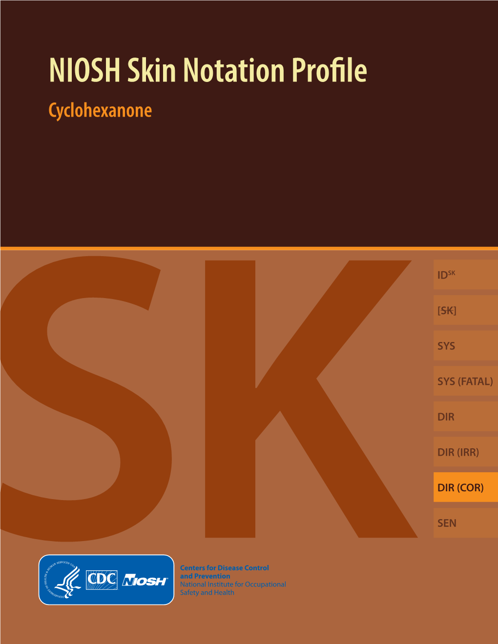 NIOSH Skin Notation Profiles Cyclohexanone