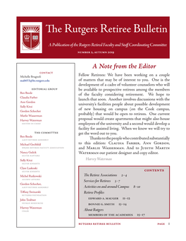 The Rutgers Retiree Bulletin