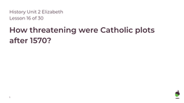 How Threatening Were Catholic Plots After 1570?