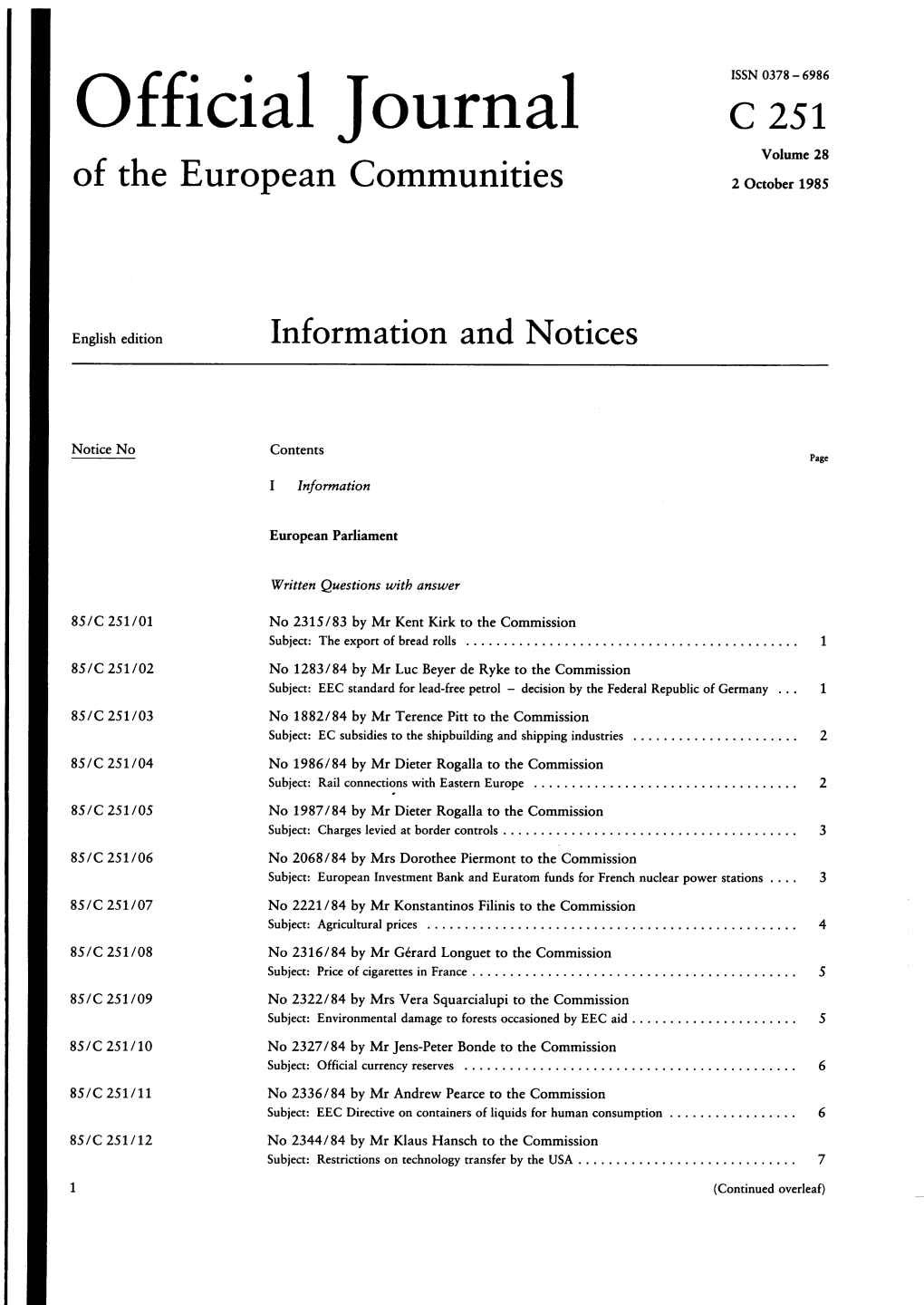 Official Journal C251 Volume 28