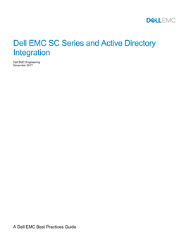 Dell EMC SC Series and Active Directory Integration