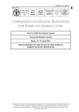 Commission on Genetic Resources for Food and Agriculture