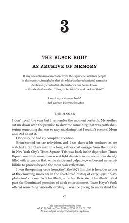 The Black Body As Archive of Memory