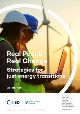 Real People, Real Change – Strategies for Just Energy Transitions