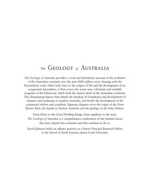 The GEOLOGY of AUSTRALIA