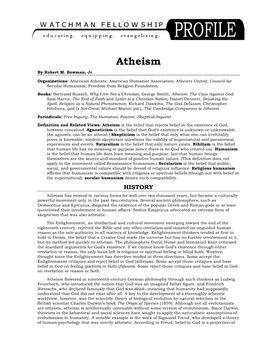 Atheism Profile