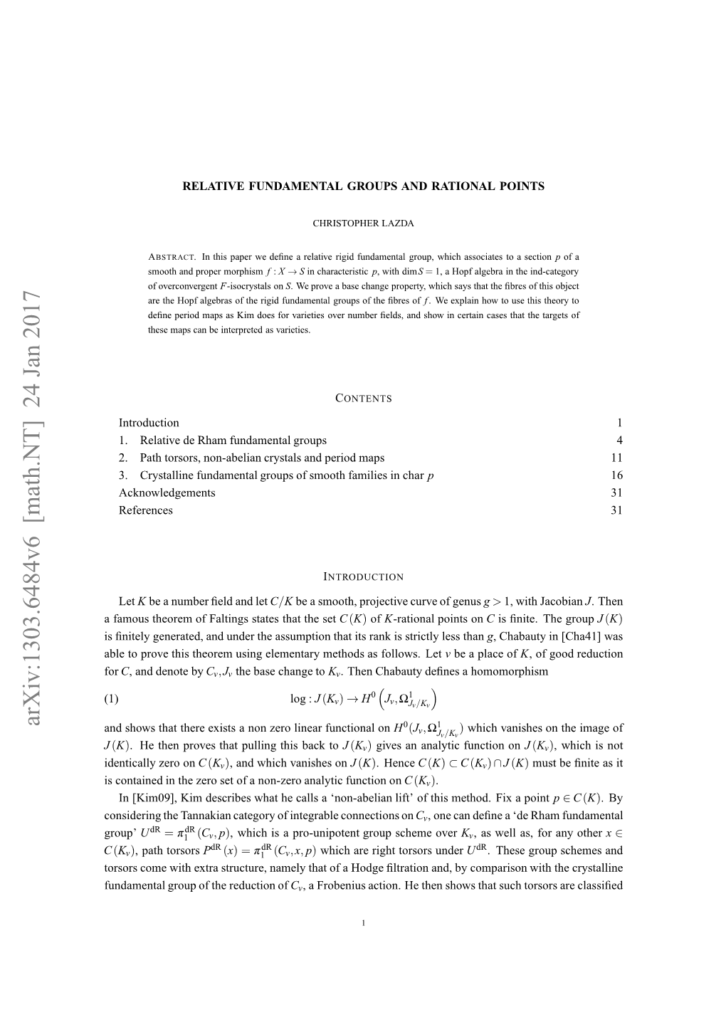 Arxiv:1303.6484V6 [Math.NT]