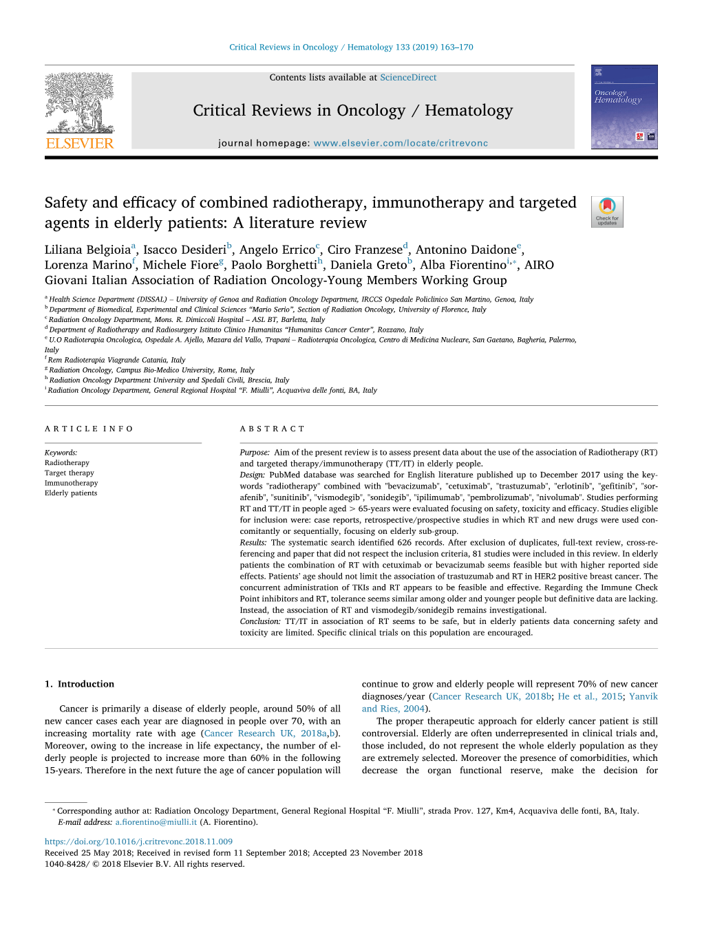 Safety and Efficacy of Combined Radiotherapy, Immunotherapy And