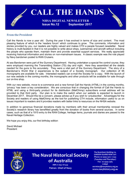 CALL the HANDS NHSA DIGITAL NEWSLETTER Issue No.12 September 2017