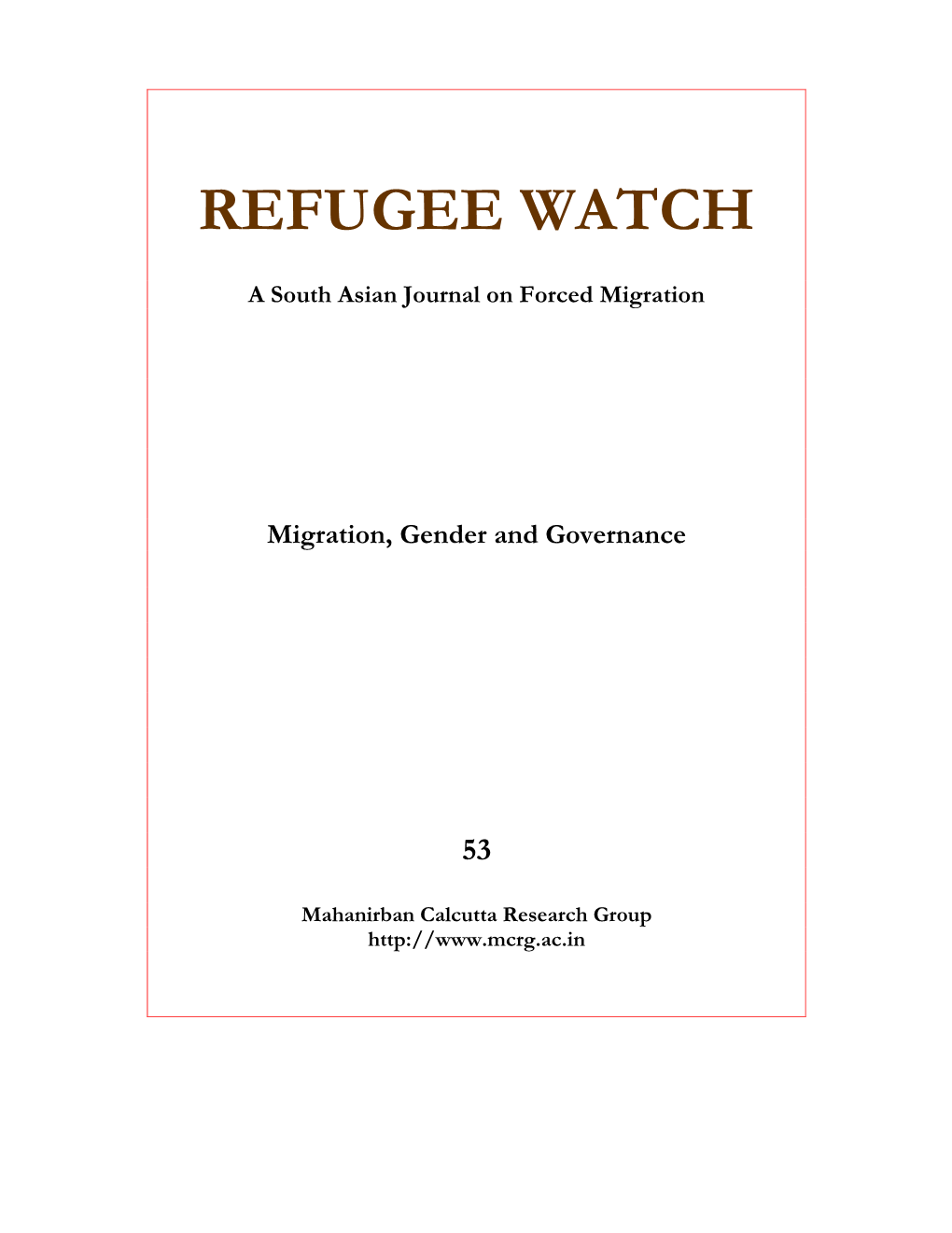 Refugee Watch