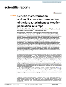 Genetic Characterization and Implications for Conservation of The