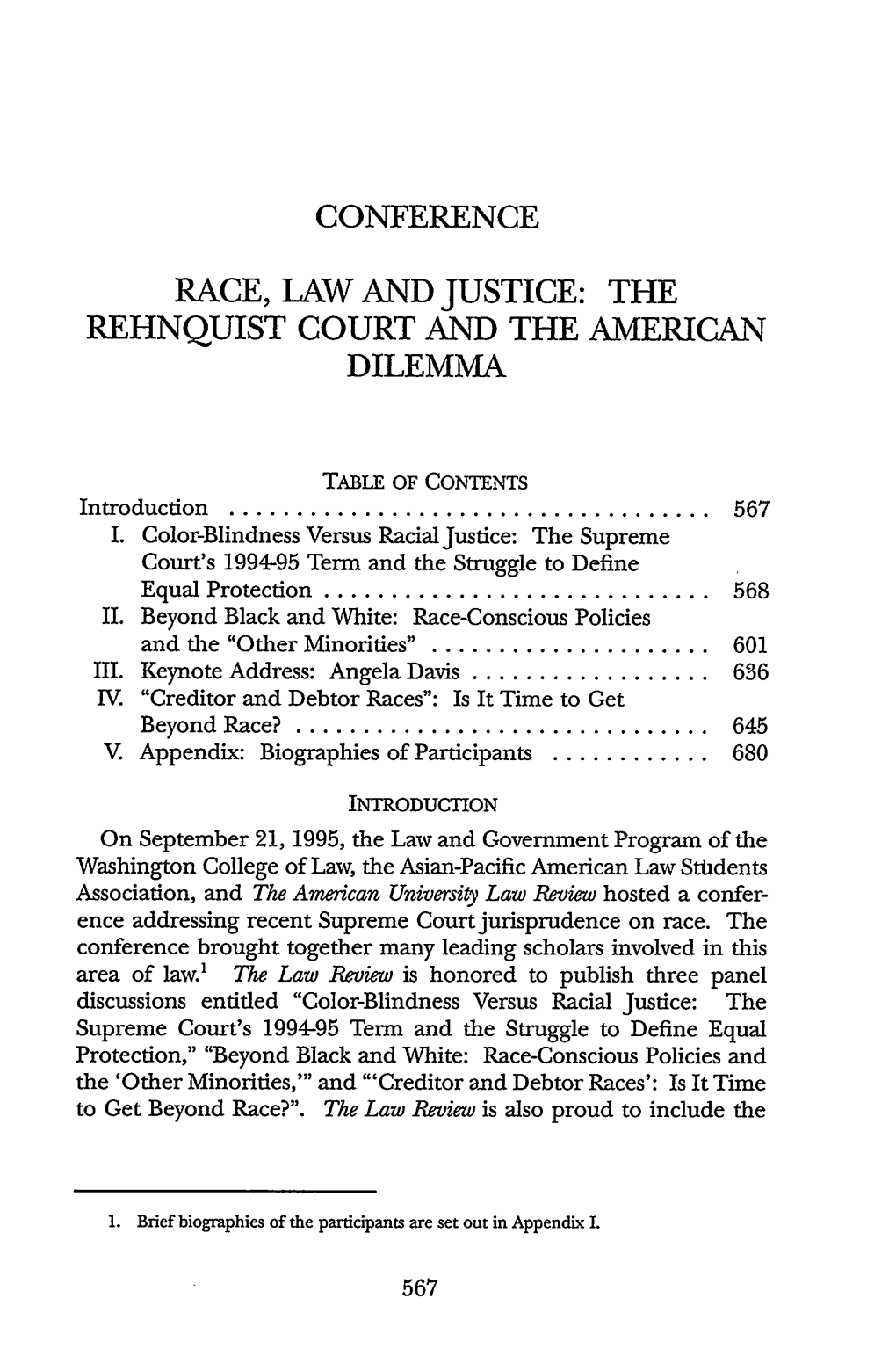 The Rehnquist Court and the American Dilemma