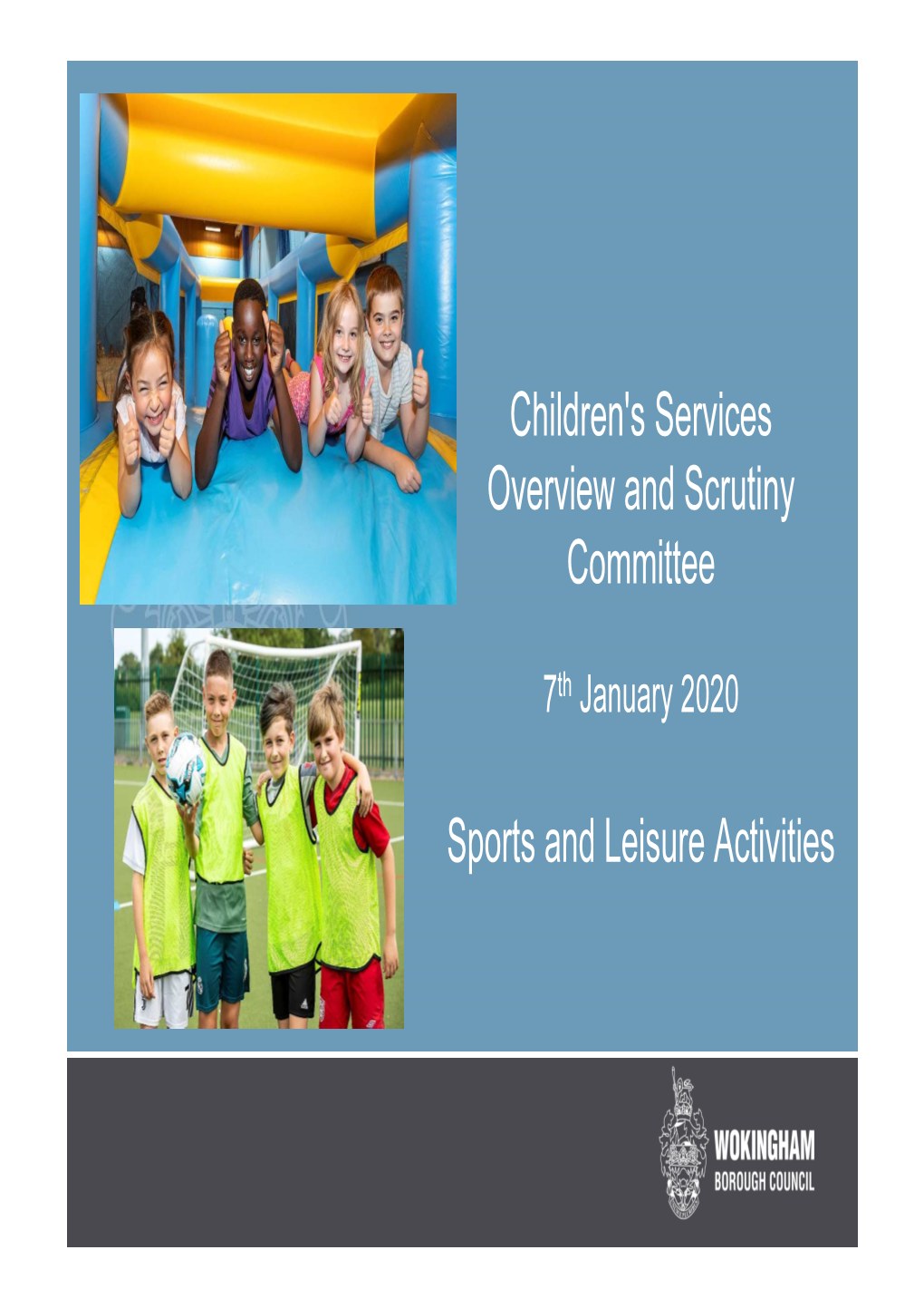 Children's Services Overview and Scrutiny Committee Sports and Leisure Activities