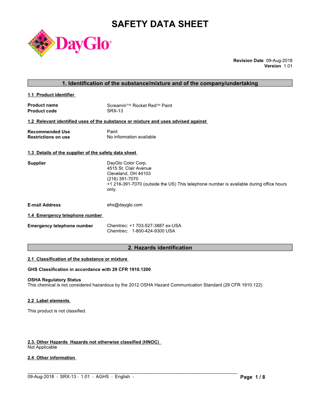 Safety Data Sheet