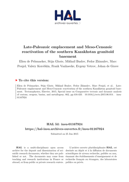 Late-Paleozoic Emplacement and Meso-Cenozoic Reactivation of The