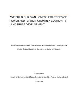 Practices of Power and Participation in a Community Land Trust Development