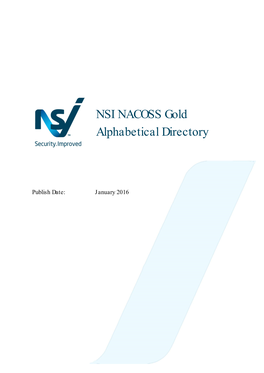 NSI NACOSS Gold Alphabetical Directory