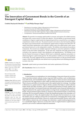 The Innovation of Government Bonds in the Growth of an Emergent Capital Market