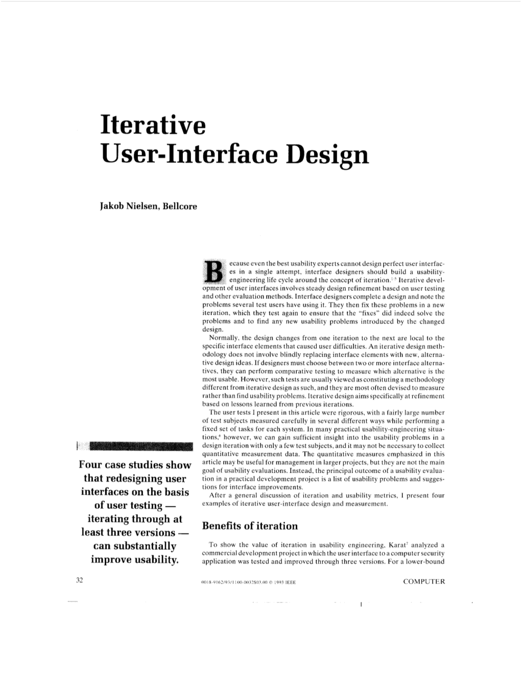 Iterative User-Interface Design